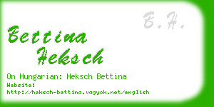 bettina heksch business card